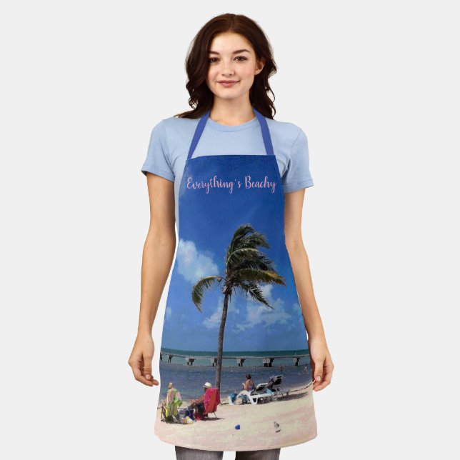 Beach with Coconut Palm Apron (Worn)