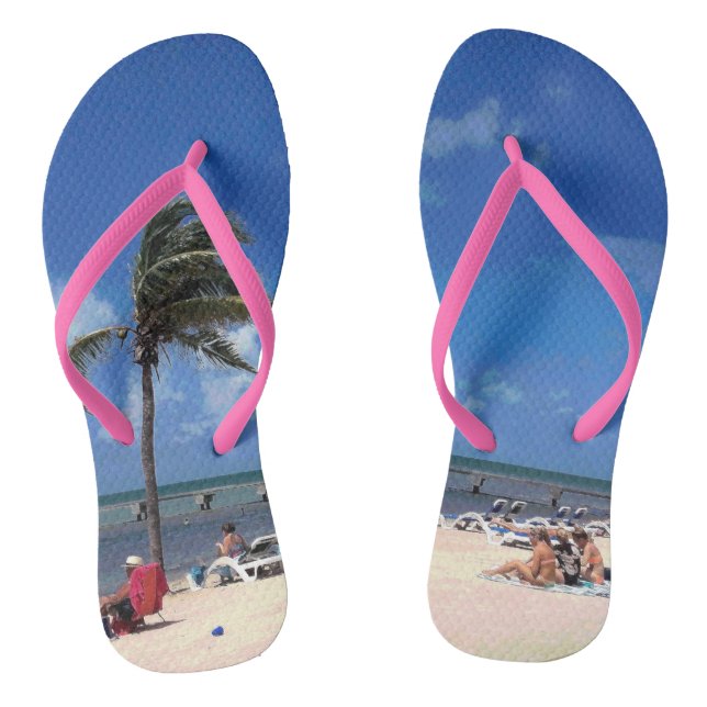 Beach with Coconut Palm Thongs (Footbed)