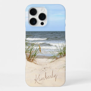 Beach with Name iPhone 16 Pro Max Case