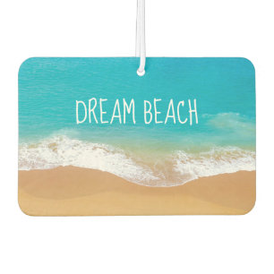 Beach with Turquoise Blue Sea Water Car Air Freshener