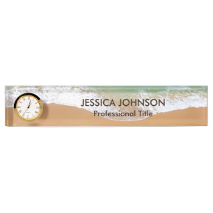 Beach with Waves Personalised Name Nameplate