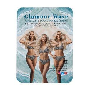 Beach Women in Swimwear Branding Boutique Summer Magnet