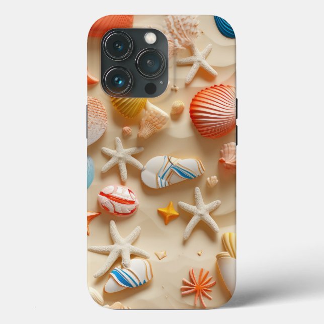 Beach Wonders Sea Shell Sand Starfish Ocean Case-Mate iPhone Case (Back)