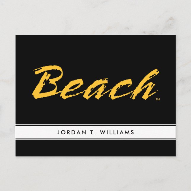 Beach Wordmark Invitation Postcard (Front)