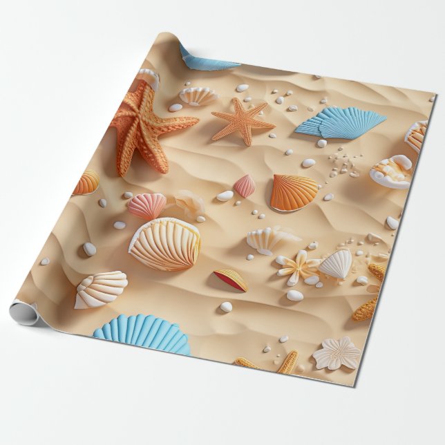 Beach Wrapping Paper (Unrolled)