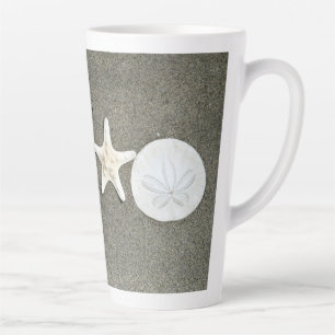 Beach X's and O's Photo Latte Coffee Mug