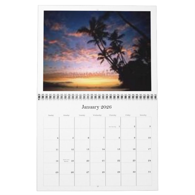 beach, year 2008 calendar (Jan 2026)