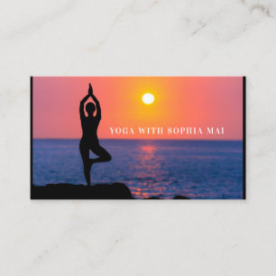 Beach Yoga Portrait, Yoga Instructor Business Card