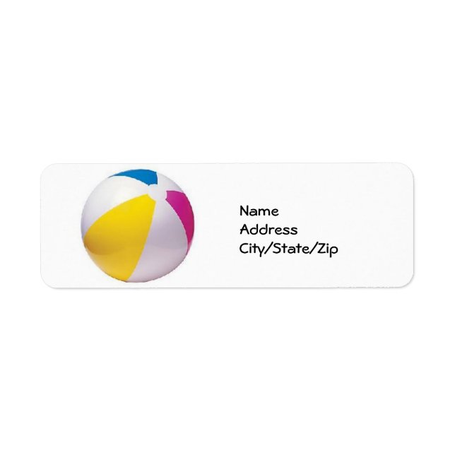 BEACHBALL ADDRESS LABEL RETURN ADDRESS LABEL (Front)