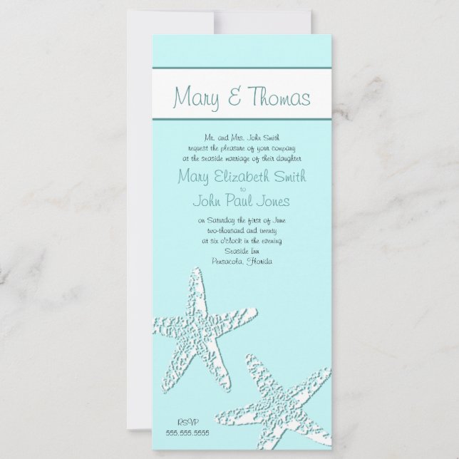BeachClassy - Teal Invitation (Front)
