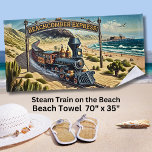 Beachcomber Express Vintage Steam Train  Beach Towel<br><div class="desc">A Vintage Steam Train on the Beach - a Great Beach Towel for any Train Fan!  - - See Lots More Train Theme Gifts in my store - Have a look NOW! - there will be something you love!</div>