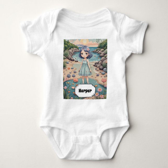 Beachcomber's Bliss Personalized Baby Bodysuit (Front)