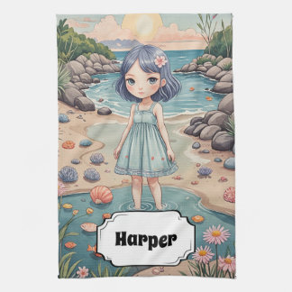 Beachcomber's Bliss Personalized Tea Towel
