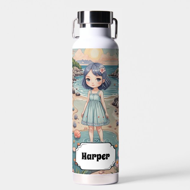 Beachcomber's Bliss Personalized Water Bottle (Front)