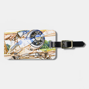Beachcraft Staggerwing Vintage aircraft Luggage Tag