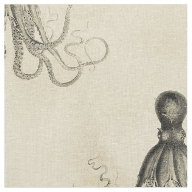 Beached Octopus Fabric (Close Up)