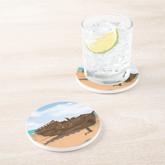 Beached Shipwreck Coaster (Side)