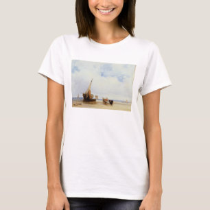 Beached Vessels and a Wagon near Trouville, c.1825 T-Shirt