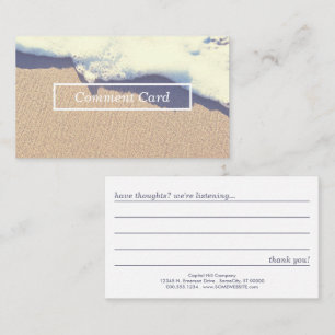 beached wave comment card