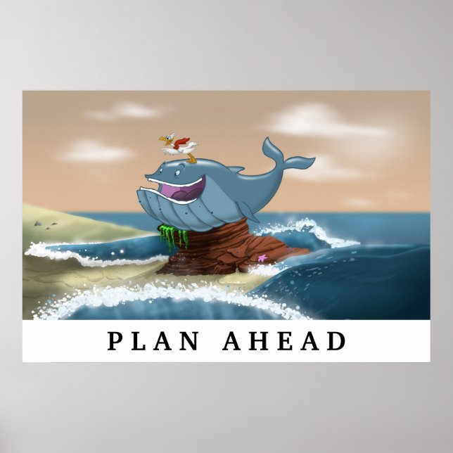 Beached Whale - Motivational Poster (Front)