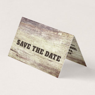 Beached Wood Effect, Photo Save The Date Card
