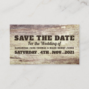 Beached Wood Effect, Save the Date Enclosure Card