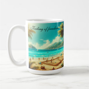 Beaches are serene paradises coffee mug