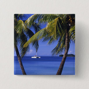 Beaches at Negril, Jamaica 15 Cm Square Badge