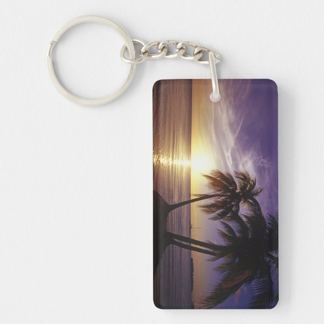 Beaches at Negril, Jamaica 3 Key Ring (Front)
