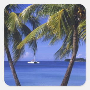 Beaches at Negril, Jamaica Square Sticker