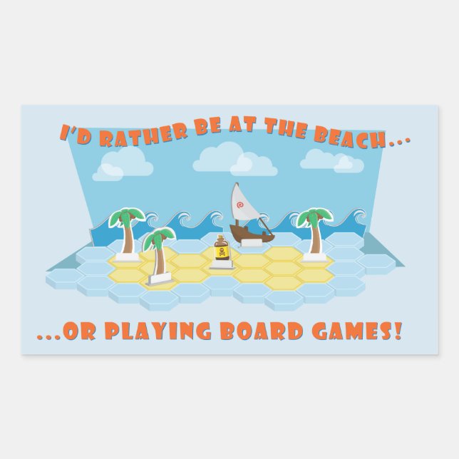 Beaches & Board Games Stickers (Front)