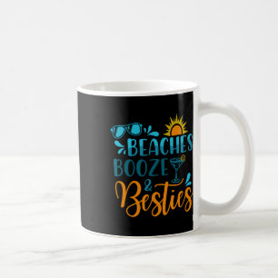 Beaches Booze And Besties Funny Beach Lover Summer Coffee Mug