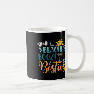 Beaches Booze And Besties Funny Beach Lover Summer Coffee Mug