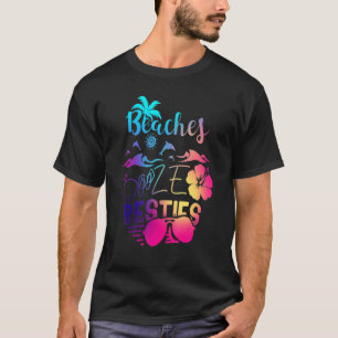 Beaches Booze And Besties Sunmmer Girls Trip T-Shirt