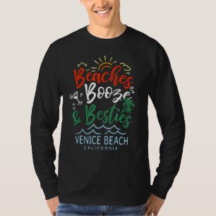Beaches Booze And Besties Venice Beach Summer Cali T-Shirt