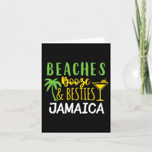 Beaches Booze Besties Bachelorette Jamaica Girls T Card