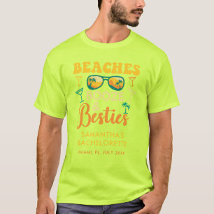 Beaches Booze Besties Bachelorette Party Custom T-Shirt