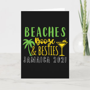 Beaches Booze Besties Chelorette Jamaica Girls Tri Card