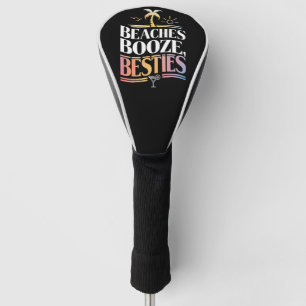 Beaches Booze & Besties Coconut Tree Summer Golf Head Cover