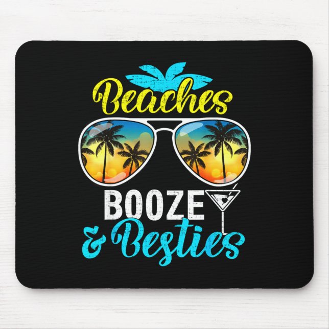 Beaches booze besties girls trip 2026 florida mouse pad (Front)