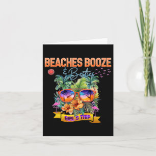 Beaches Booze Besties Myrtle Beach South Carolina Card
