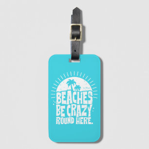 beaches luggage tag
