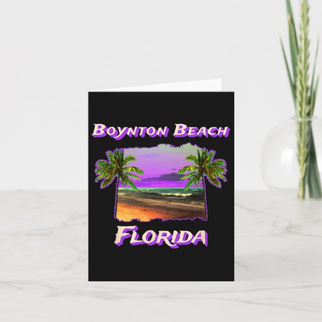 Beaches Of Boynton Beach Florida  Card (Front)