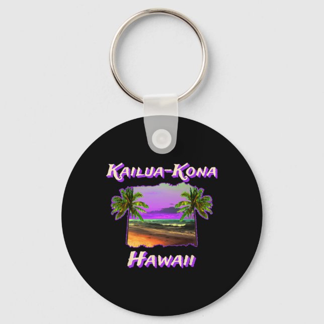 Beaches Of Kailua-kona Hawaii 1  Key Ring (Front)