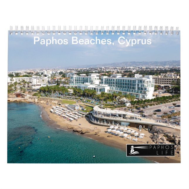 Beaches, Paphos Cyprus by PaphosLife Calendar (Cover)