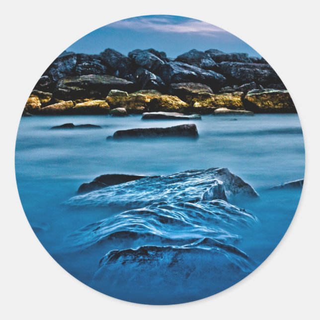 Beaches Park Breakwall 4 Classic Round Sticker (Front)