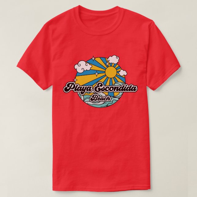 Beaches Playa Escondida Beach T-Shirt (Design Front)