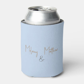 Beachfront Ocean Seaside Wedding Can Cooler