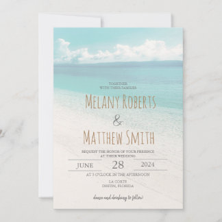 Beachfront Ocean Seaside Wedding Invitation