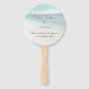 Beachfront Ocean Seaside Wedding Set of Fans